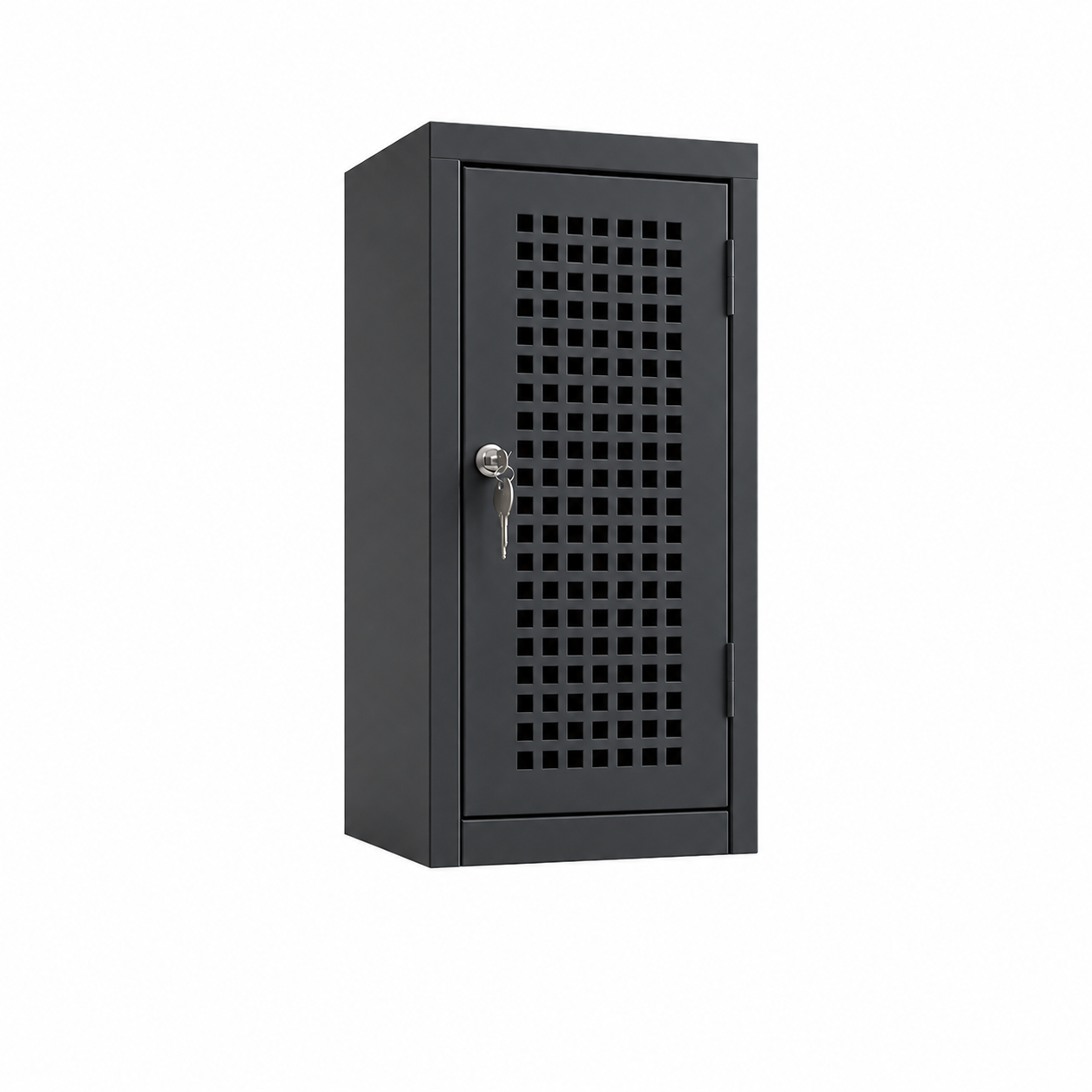 Anthracite Gray powder-coated 1-Tier Folding Bike Locker