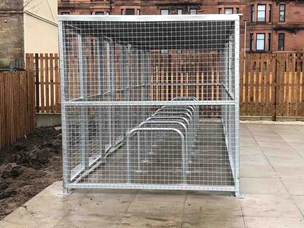 5 Space Secure Meshed Cycle Shelter