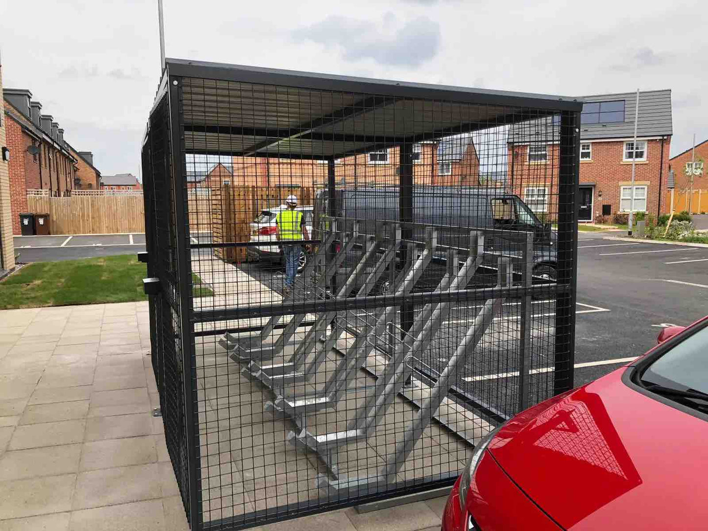 5 Space Secure Meshed Cycle Shelter