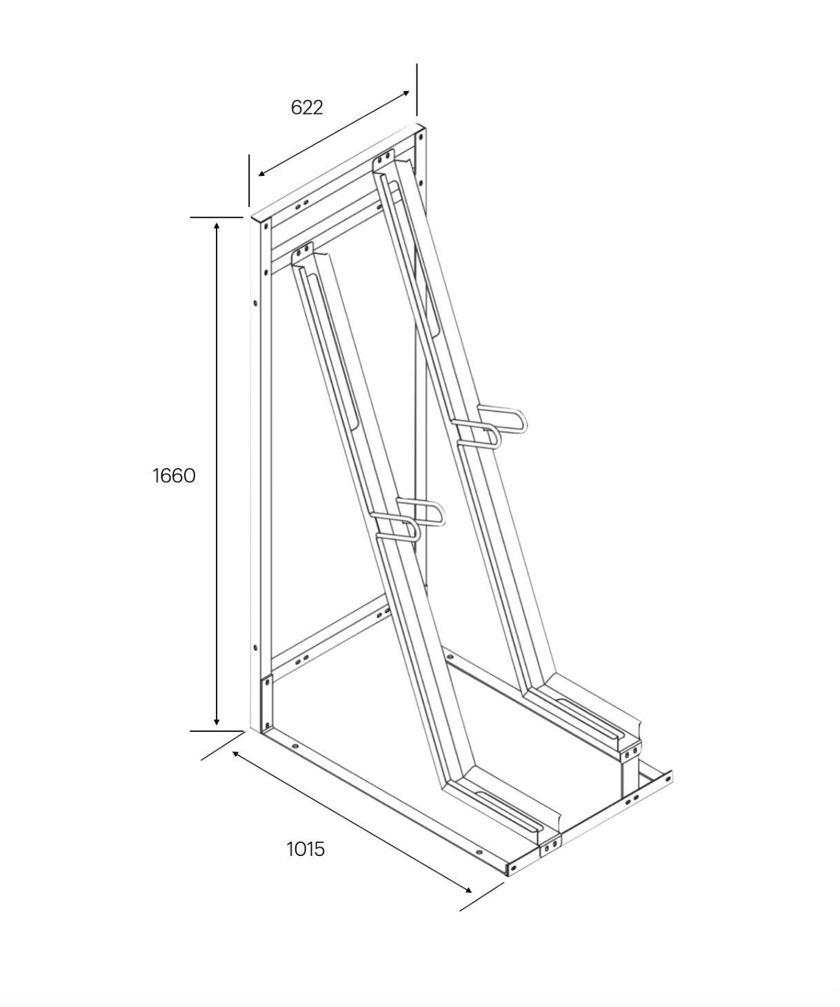 Semi-Vertical Cycle Rack