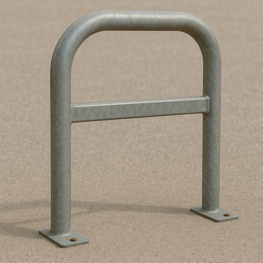 Galvanised Sheffield hoop cycle stand for commercial bike parking in the UK