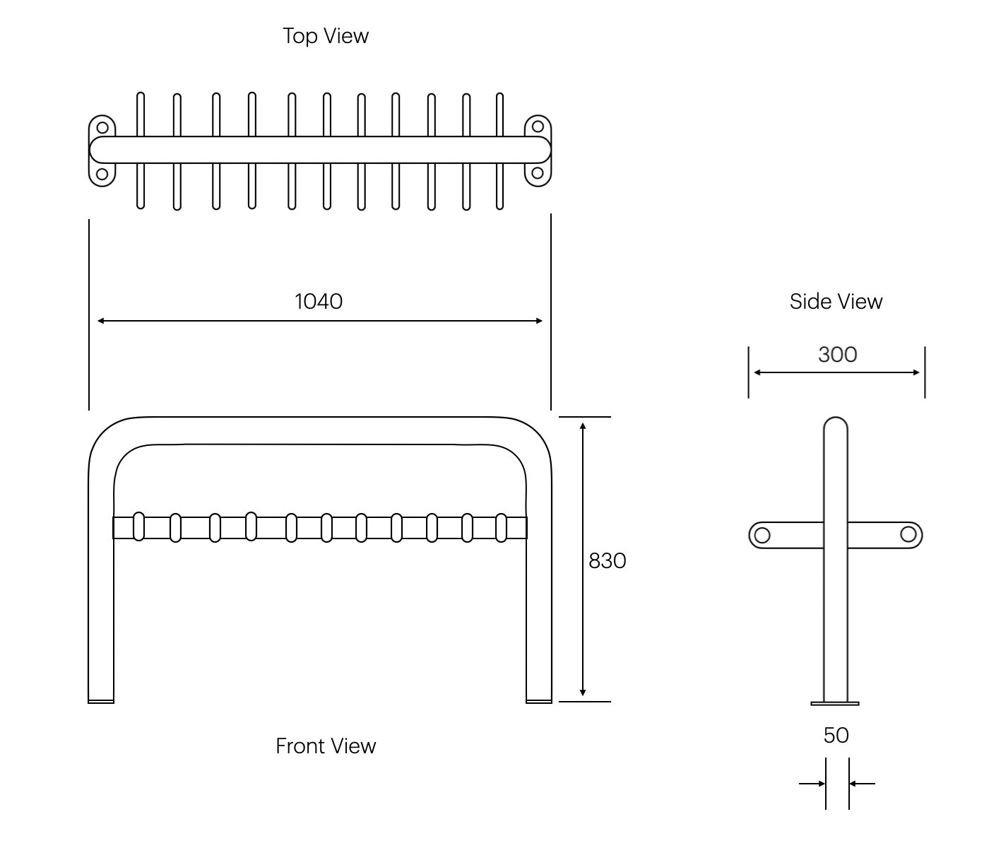 Large scooter rack accommodating twenty scooters
