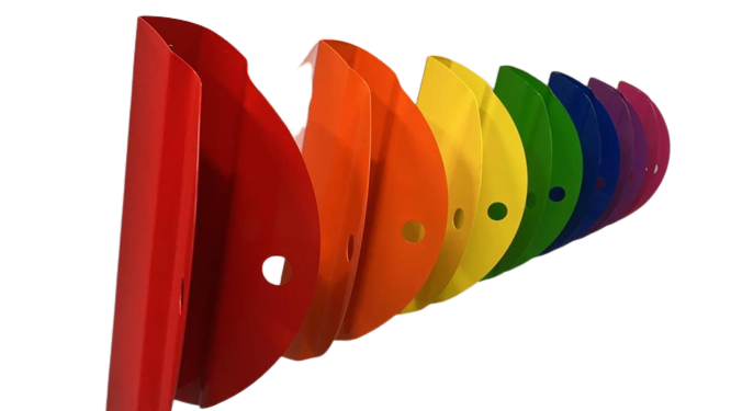 Tacco wall rack elegantly holding a bicycle against wall and floor with minimalistic design