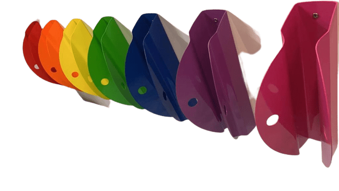 Tacco wall rack elegantly holding a bicycle against wall and floor with minimalistic design