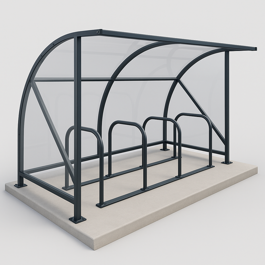 Curved Cycle Shelter – Fully Fitted £3,500 + VAT
