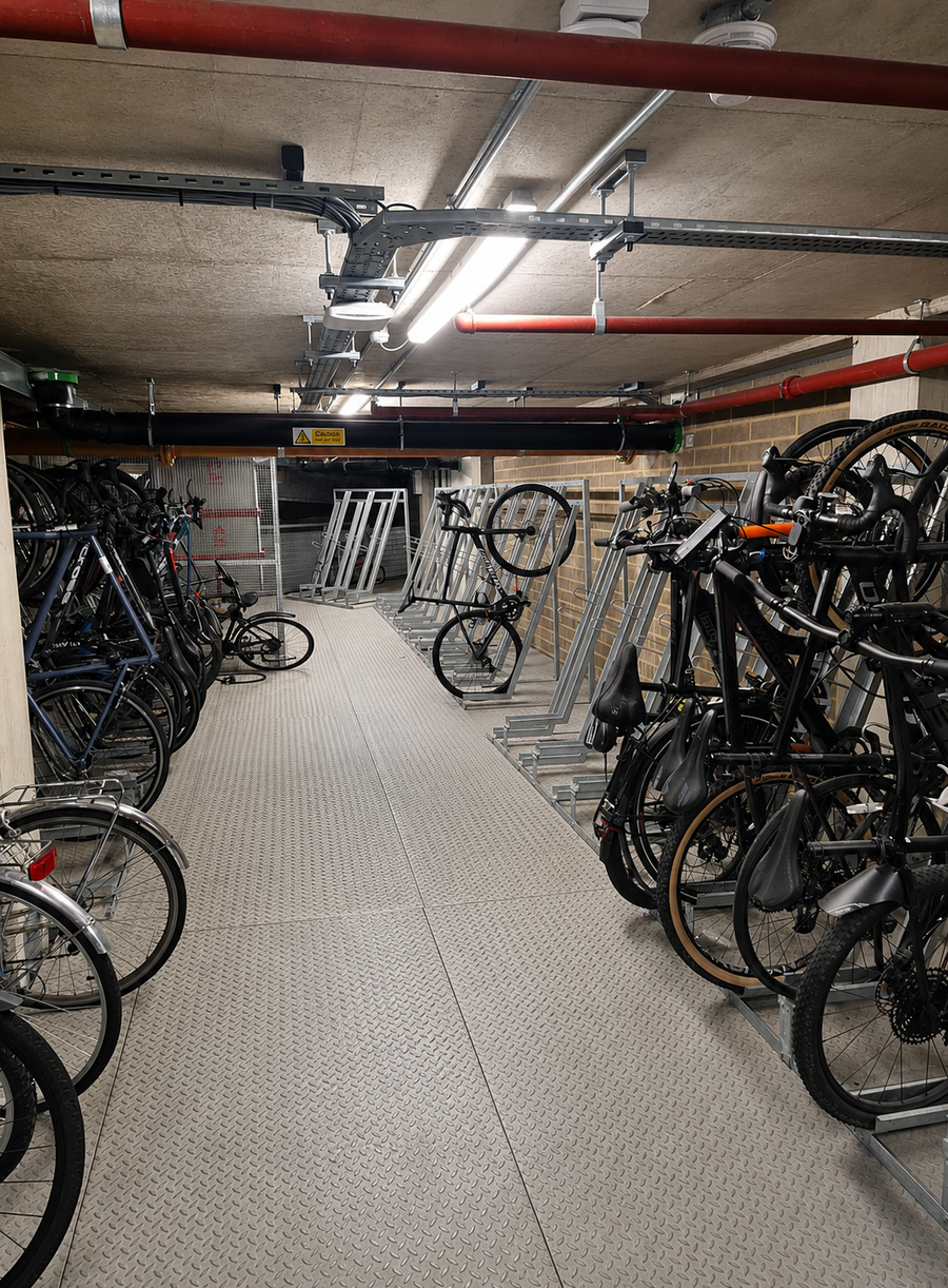 Semi-Vertical Bike Racks