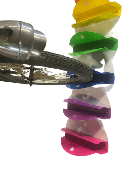 Tacco wall rack elegantly holding a bicycle against wall and floor with minimalistic design